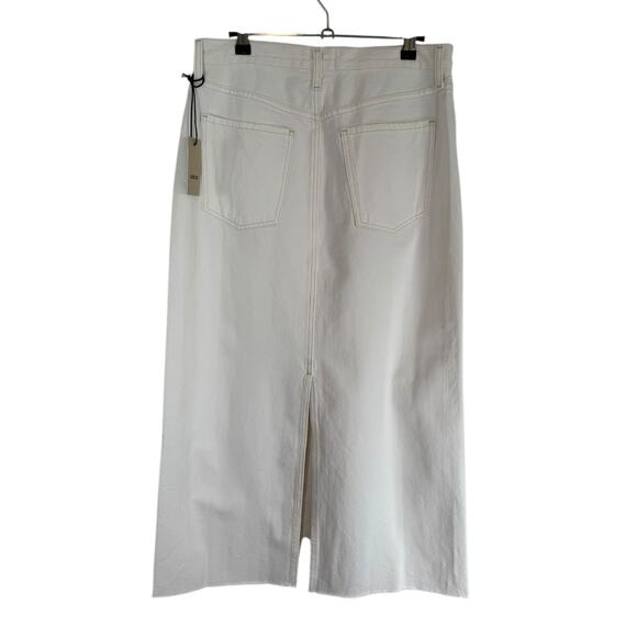 NWT Agolde Della Midi Denim Skirt Milkshake White 27 Minimal Designer - Picture 6 of 12